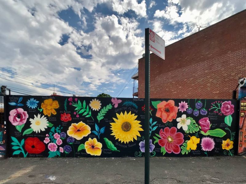 Lady Pink Blossoms in Welling Court Mural Project NYC – 2020 | Brooklyn ...